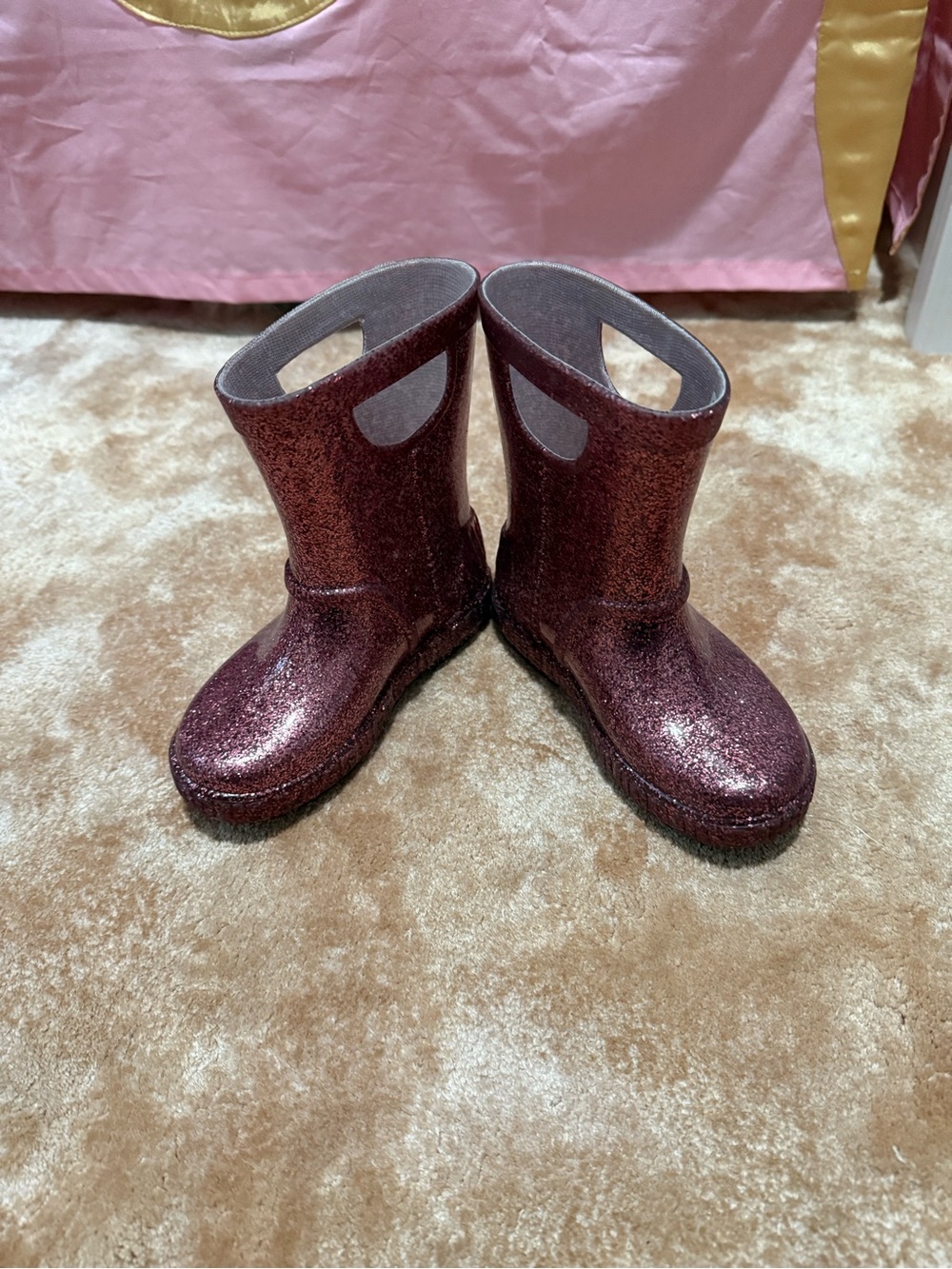 UGG Kids Glitter pink Rain & Snow Boots